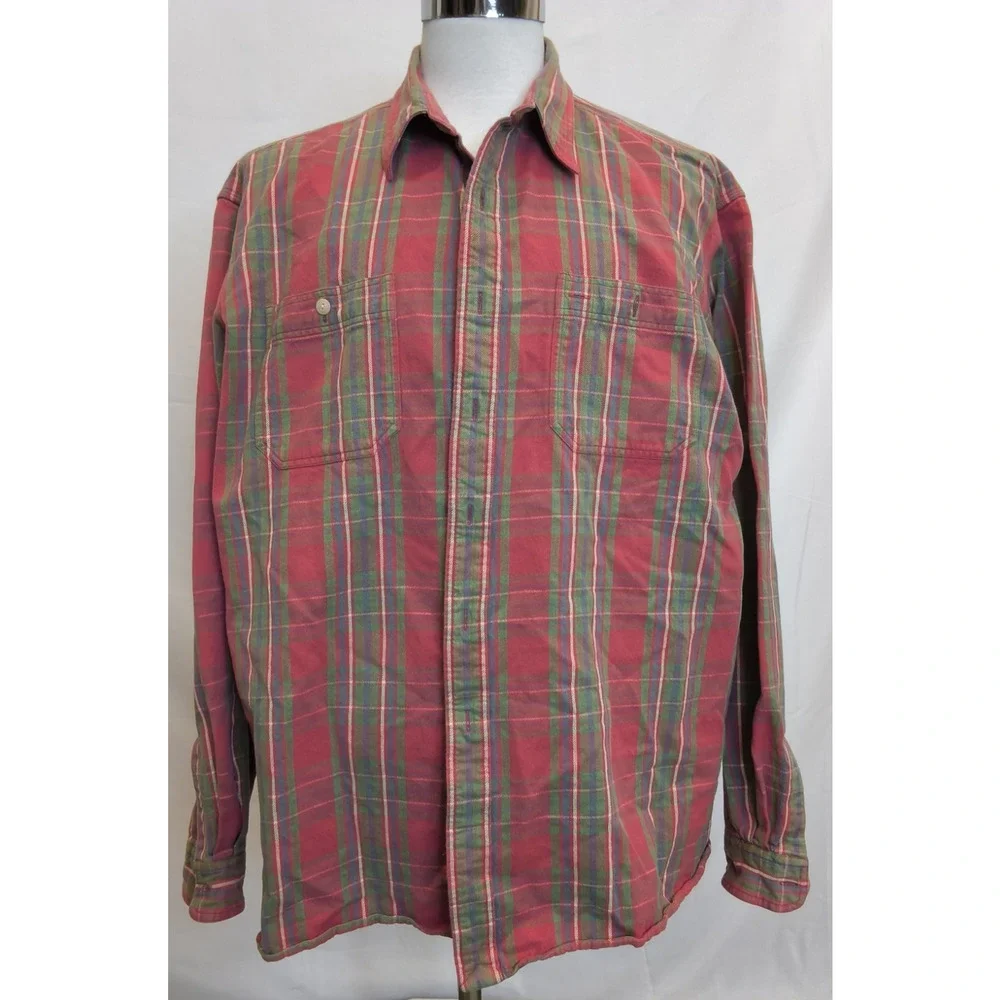 Polo Ralph Lauren Mountain Workshirt Button Up Men's XXL Plaid Multicolor #W5415
